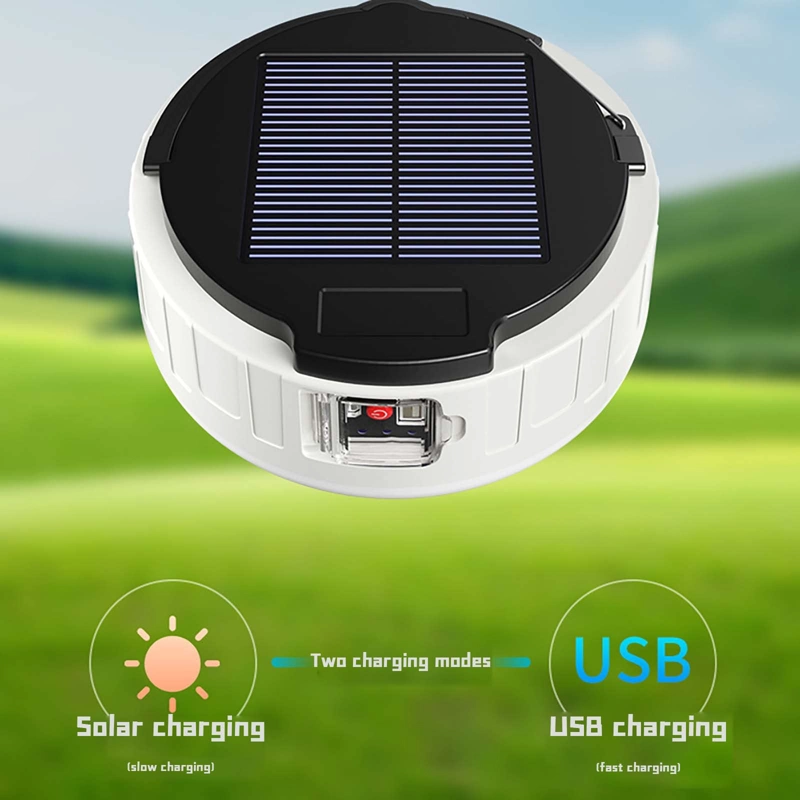 LÁMPARA LED 1/4 DE LUZ & DISEÑO NUEVO CAMPAMENTO SOLAR USB RECARGABLE PORTATIL RONDON - 5
