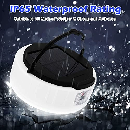 LÁMPARA LED 1/4 DE LUZ & DISEÑO NUEVO CAMPAMENTO SOLAR USB RECARGABLE PORTATIL RONDON - 6