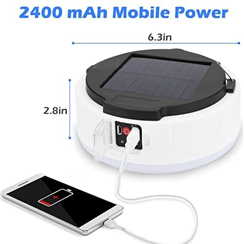 LÁMPARA LED 1/4 DE LUZ & DISEÑO NUEVO CAMPAMENTO SOLAR USB RECARGABLE PORTATIL RONDON - 9