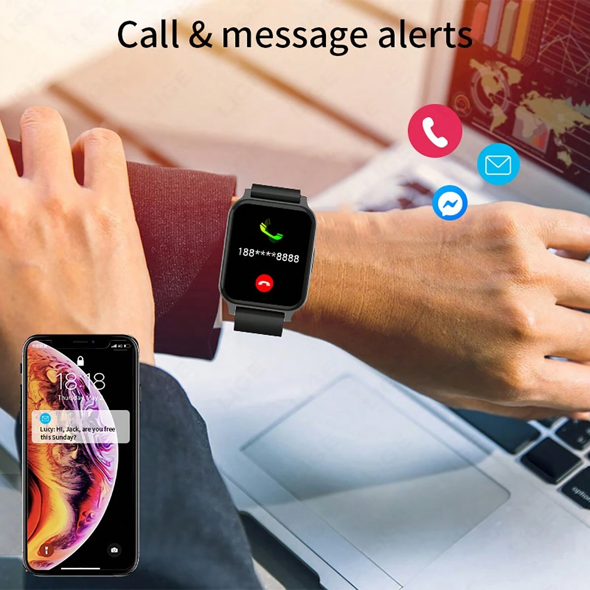 SMARTWATCH RONDON UNISEX LLAMAR BLUETOOTH - 7