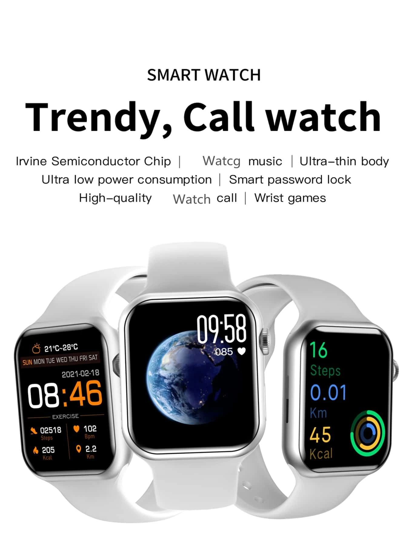 SMARTWATCH RONDON UNISEX PULSERA DEPORTIVA BLUETOOTH - 6