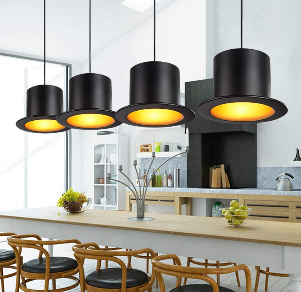 ILUMINACIÓN COLGANTE LÁMPARA METAL SOMBRERO CAFÉ RONDON - 6