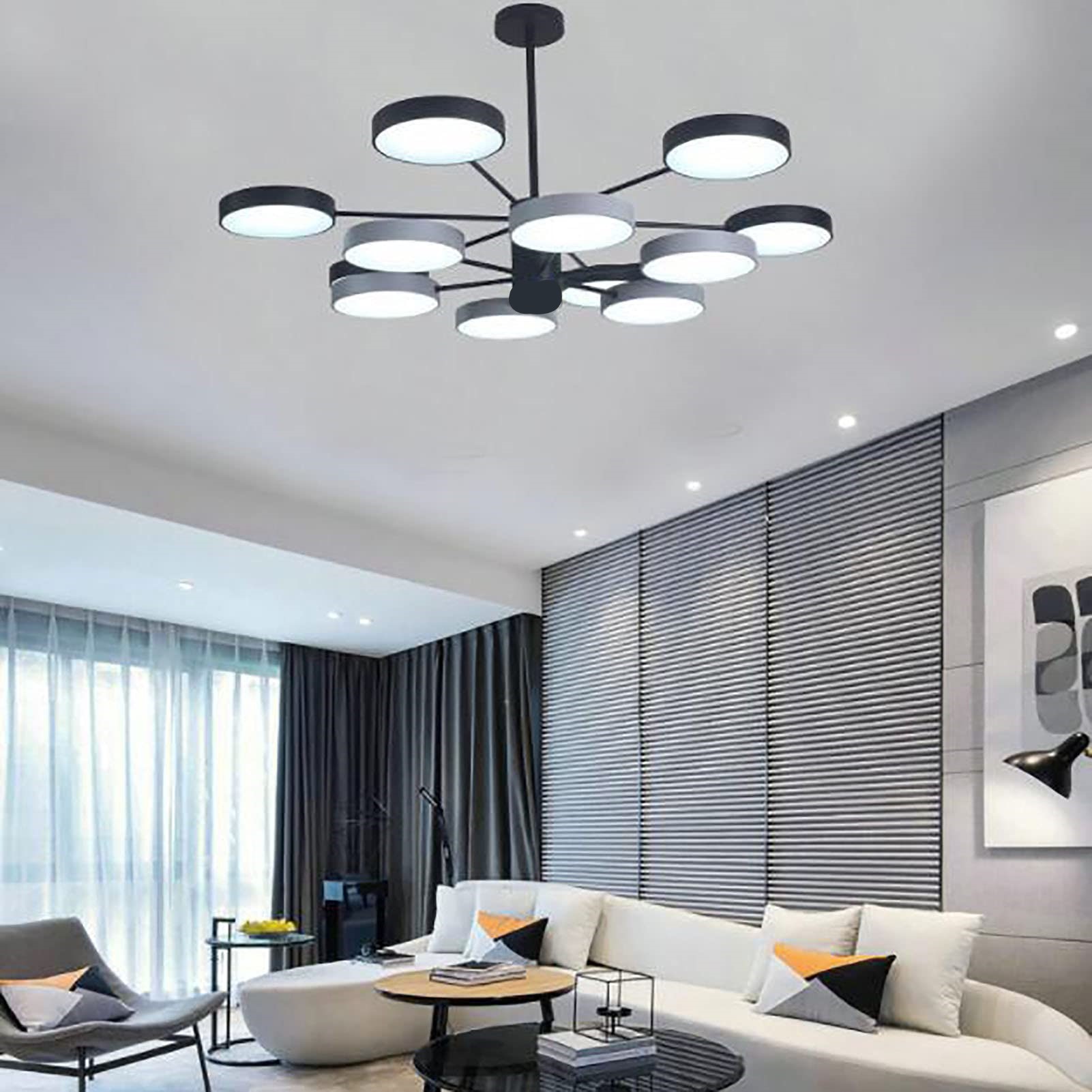 CANDELABROS TECHO LED MODERNO SALA COMEDOR HOGAR RONDON - 8