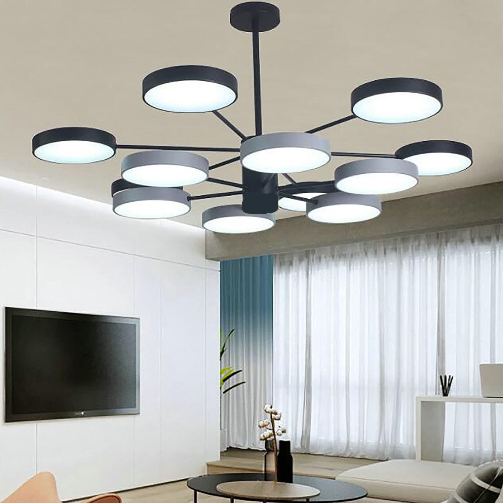 CANDELABROS TECHO LED MODERNO SALA COMEDOR HOGAR RONDON - 9