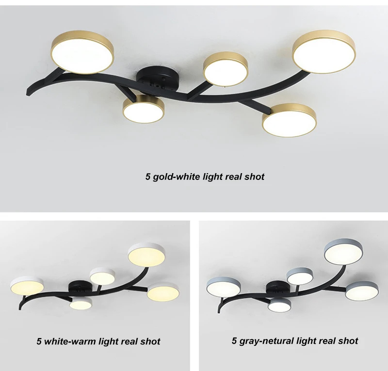 LÁMPARA TECHO NÓRDICA DORMITORIO SALA LED HOTEL RONDON - 9