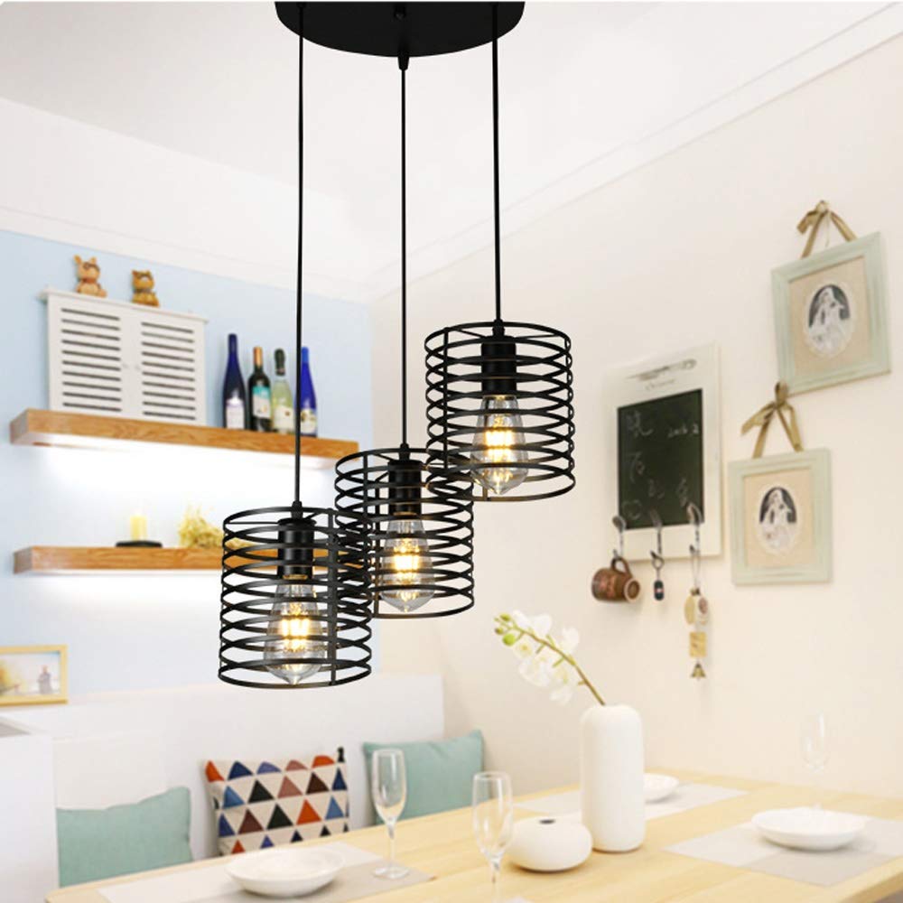 LÁMPARA ARAÑA TECHO LUZ RETRO INDUSTRIAL COLGANTE RONDON - 5