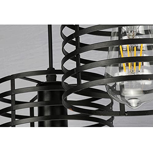LÁMPARA ARAÑA TECHO LUZ RETRO INDUSTRIAL COLGANTE RONDON - 7