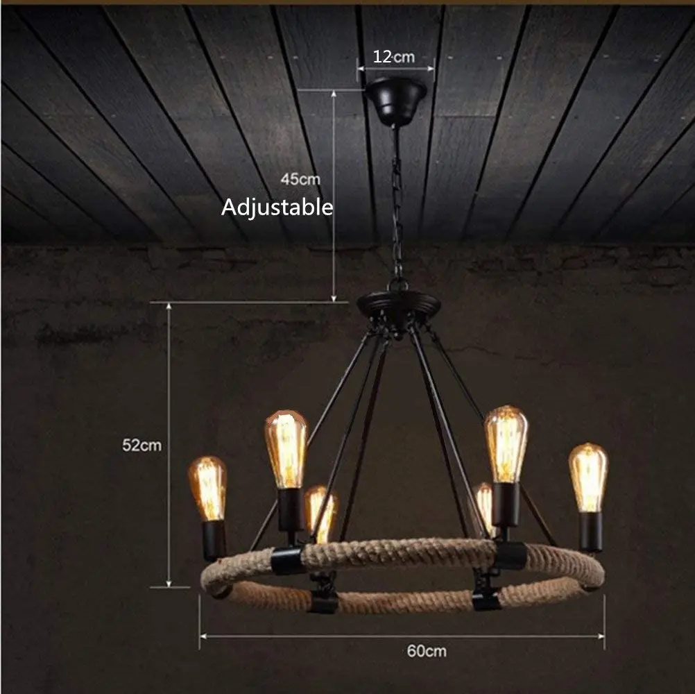 LÁMPARA COLGANTE TECHO ESTILO RETRO LOFT MODERNA RONDON - 8