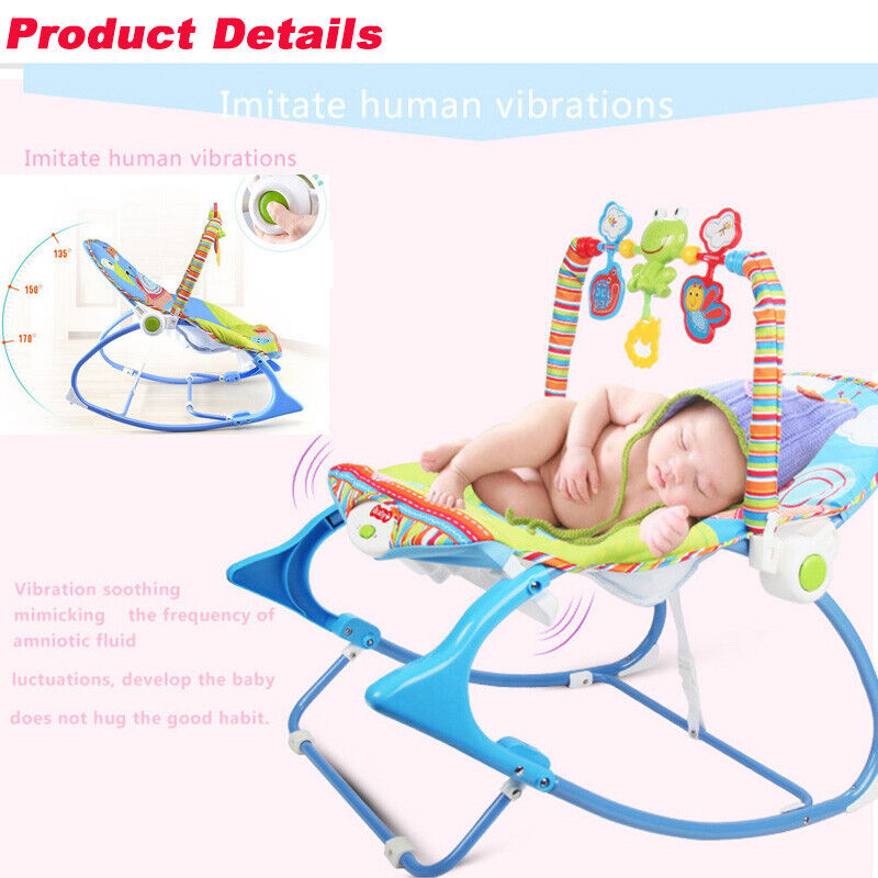 SILLA KXLY MECEDORA 3 EN 1 MUSICAL VIBRACIONES RELAJANTES RONDON MULTICOLOR - 5