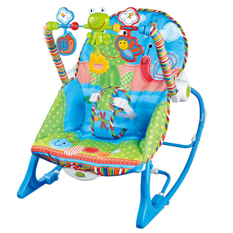 SILLA KXLY MECEDORA 3 EN 1 MUSICAL VIBRACIONES RELAJANTES RONDON MULTICOLOR - 9