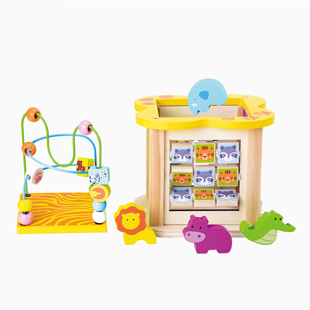 CENTRO ACTIVIDADES MODERN BABY CUBO 5 EN 1 LABERINTO ANIMAL RONDON MULTICOLOR - 5