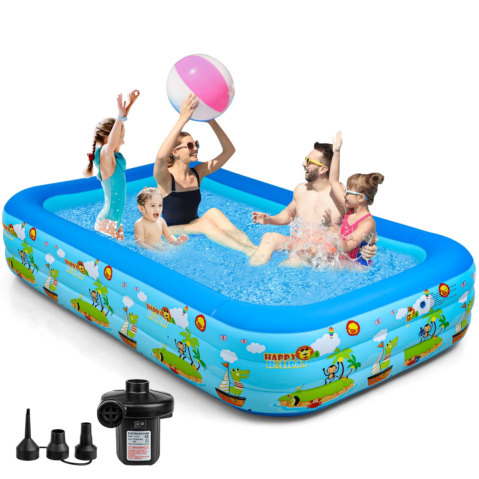 PISCINA GENUINE TOYOTA INFLABLES BOMBA NIÑOS ADULTOS EXTERIOR SUELO RONDON - 1