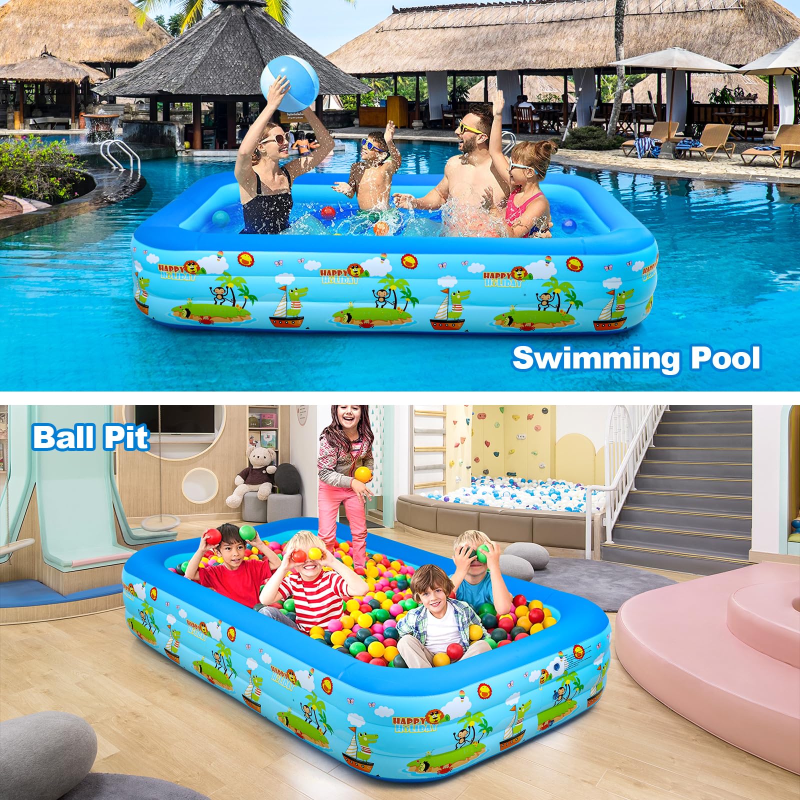 PISCINA GENUINE TOYOTA INFLABLES BOMBA NIÑOS ADULTOS EXTERIOR SUELO RONDON - 7