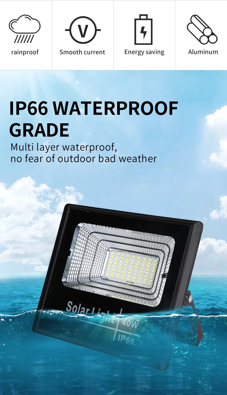 REFLECTOR LED PANEL SOLAR JARDÍN CALLE PARQUE LAMPARA RONDON - 4