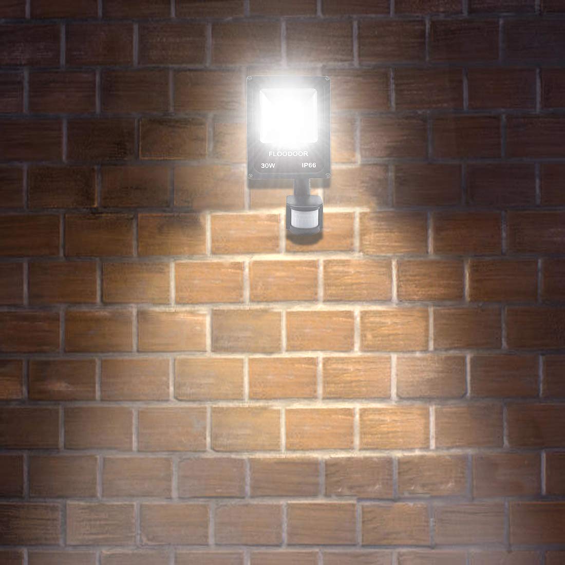REFLECTOR LUZ LED CON SENSOR MOVIMIENTO IMPERMEABLE RONDON - 6