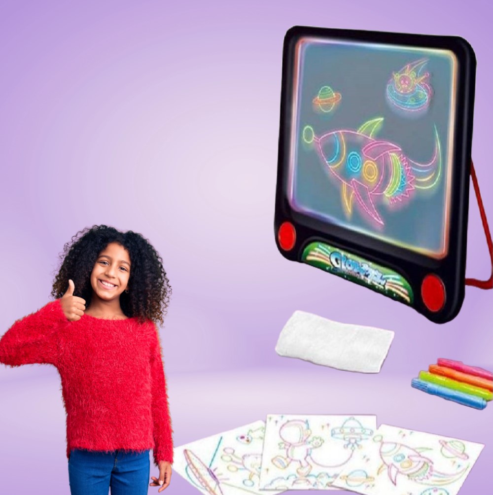 PIZARRA PALMERS 3D LUMINOSA LED DIBUJO NIÑOS NEON DIVERSION RONDON - 9