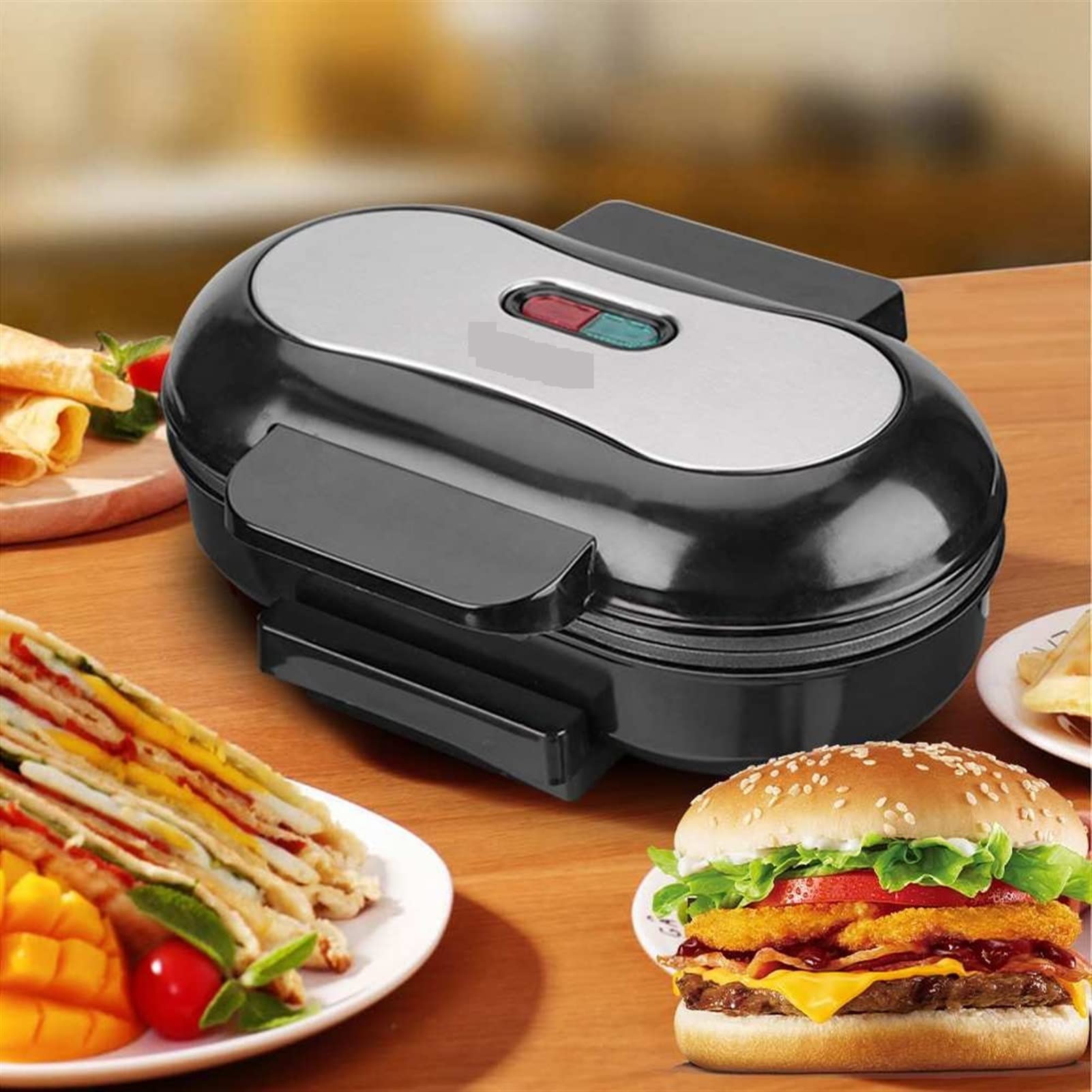 MAQUINA PRENSA HACER HAMBURGUESAS MULTIUSO COCINA RONDON - 4