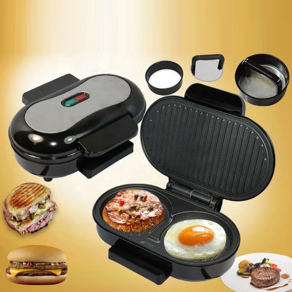 MAQUINA PRENSA HACER HAMBURGUESAS MULTIUSO COCINA RONDON - 5