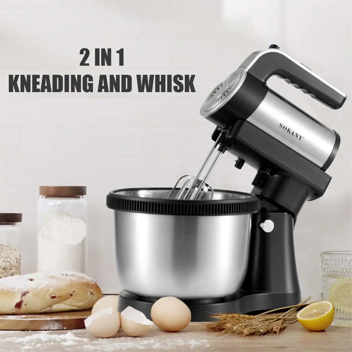BATIDORA ALIMENTOS 2 EN 1 4L TAZÓN 5 VELOCIDADES RONDON - 6