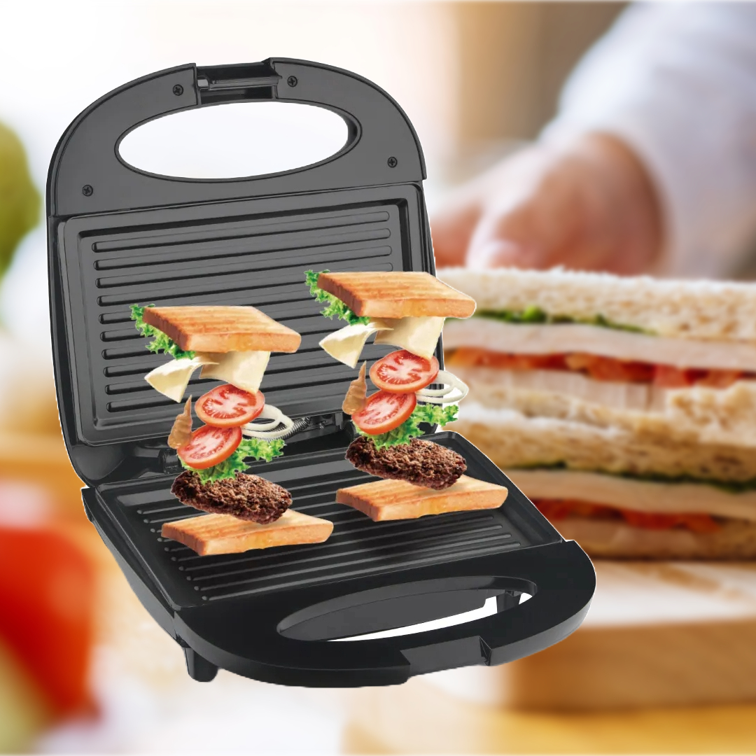 SANDWICHERA ELÉCTRICA TOSTADORA FÁCIL LIMPIAR COCINA RONDON - 4