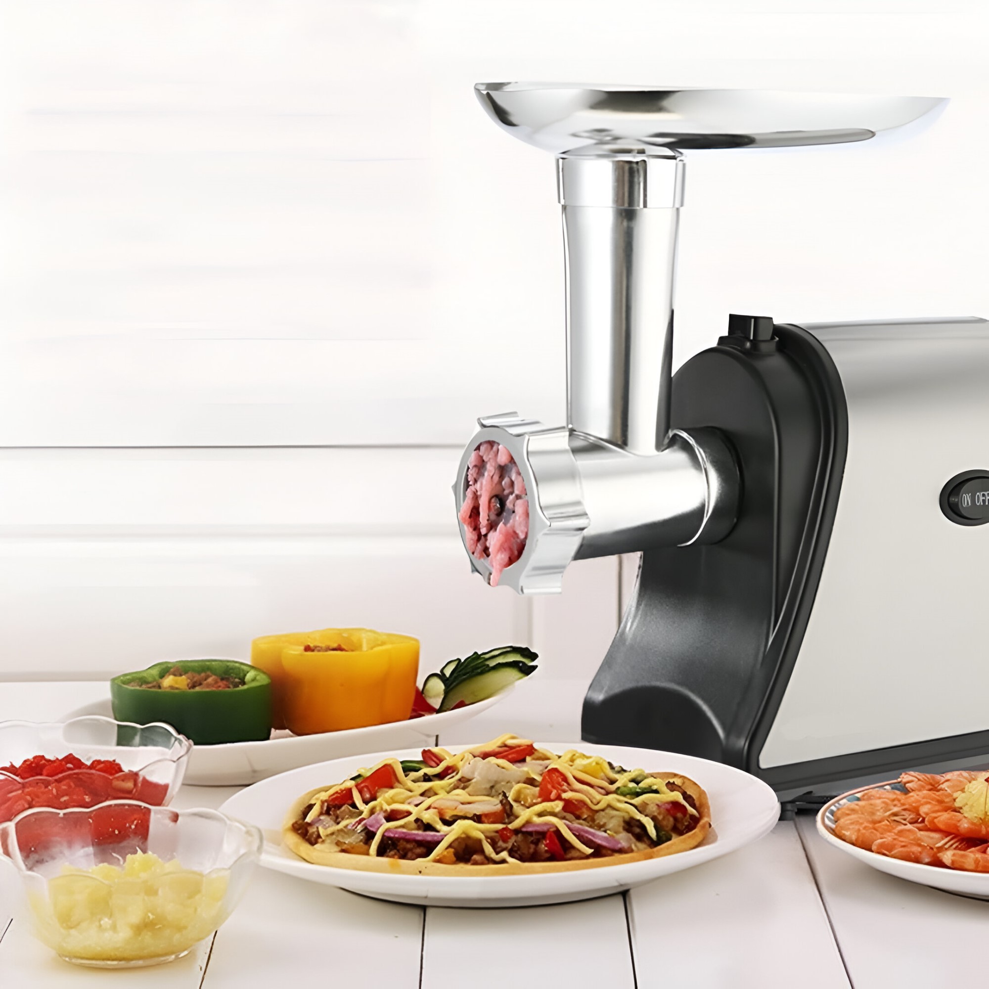 MOLEDORA CARNE ELECTRICA MULTIUSO RESISTENTE COCINA RONDON - 3