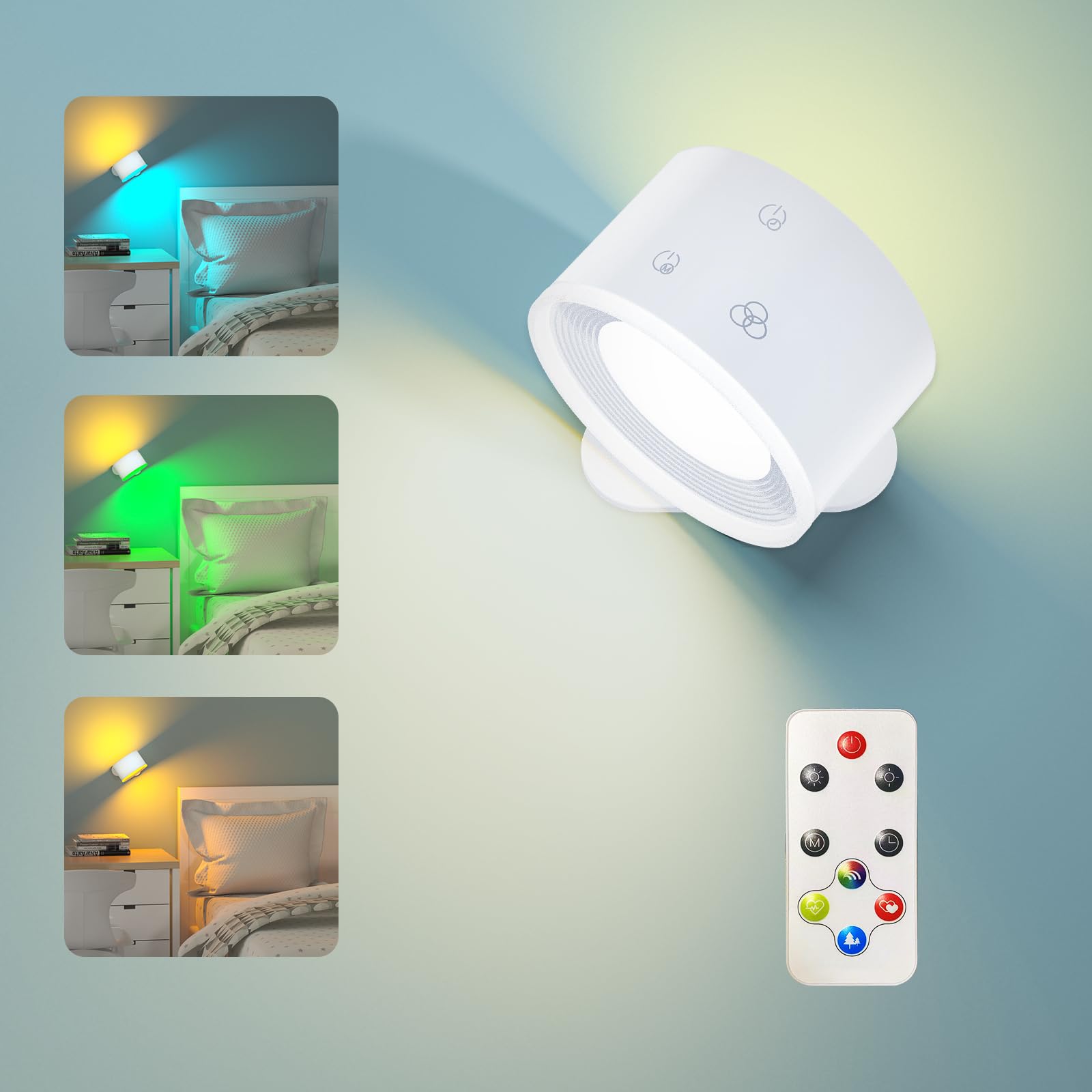LAMPARA PARED INTERRUMPOR CREATIVA DECORATIVA HOGAR RONDON - 2