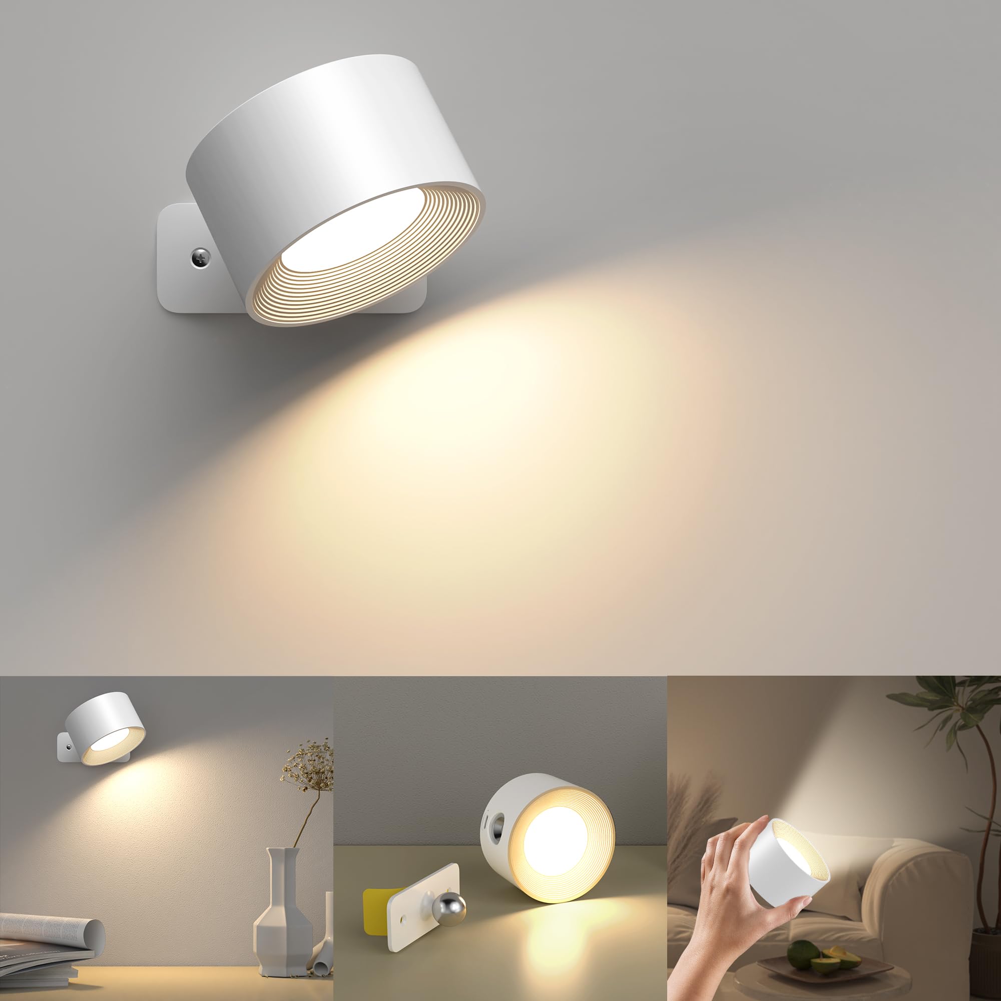 LAMPARA PARED INTERRUMPOR CREATIVA DECORATIVA HOGAR RONDON - 5