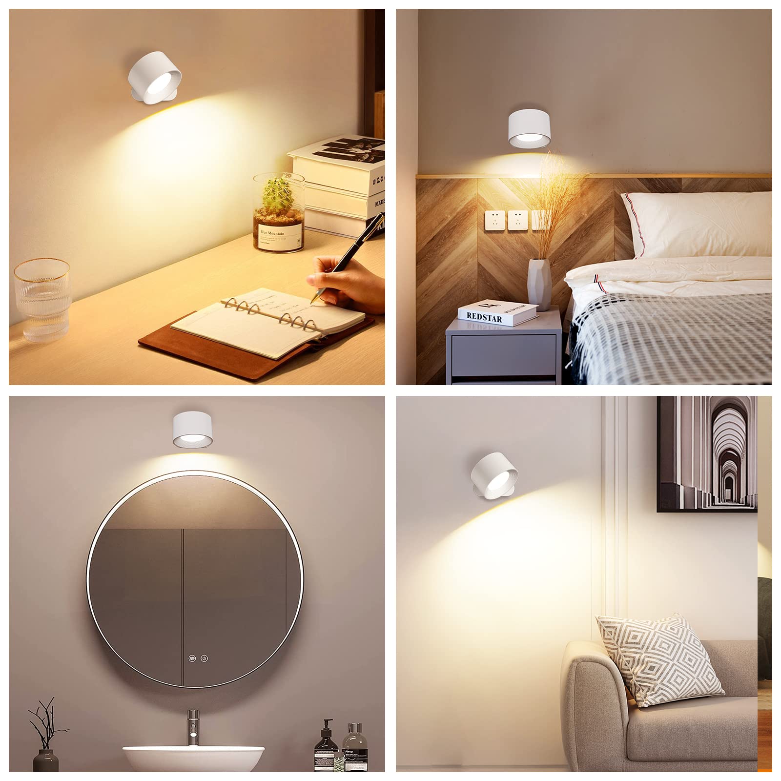 LAMPARA PARED INTERRUMPOR CREATIVA DECORATIVA HOGAR RONDON - 7