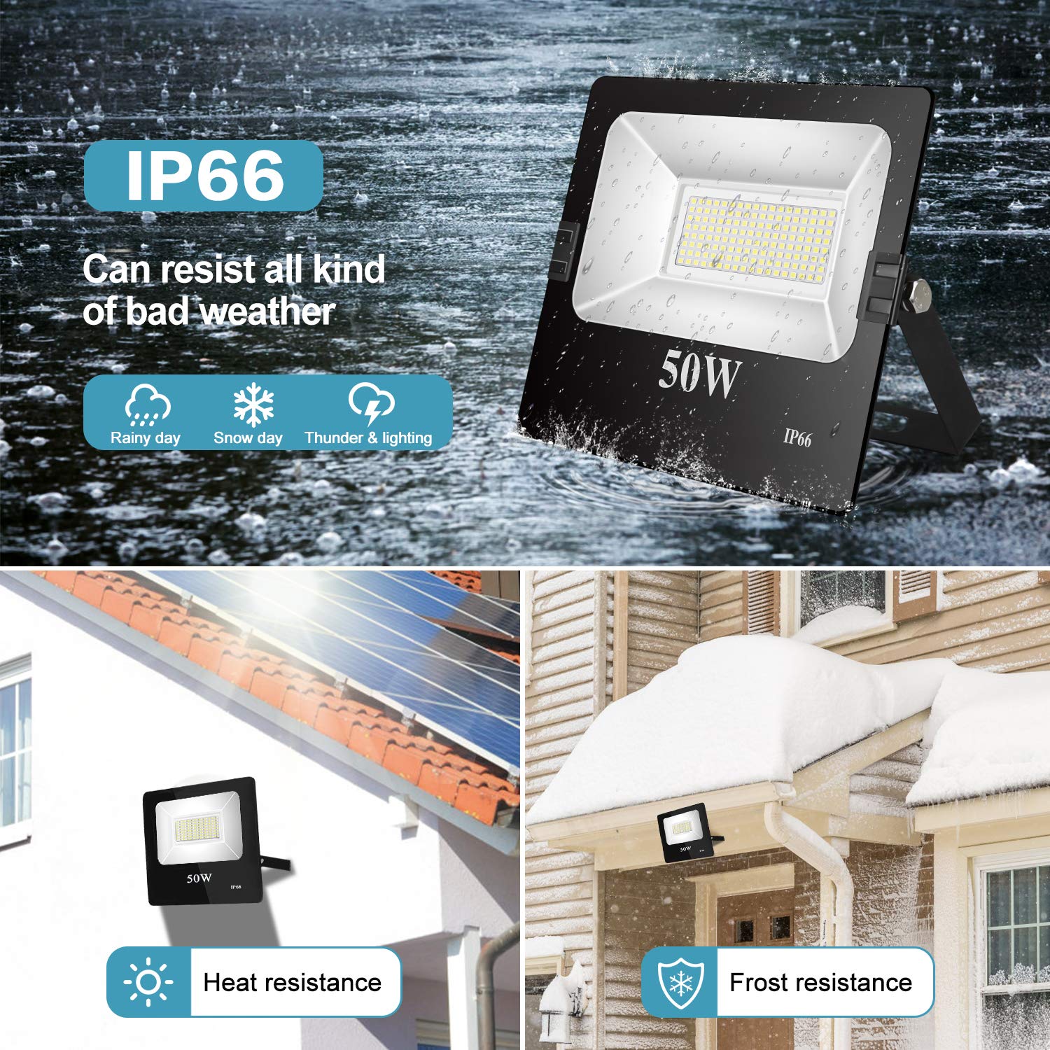 REFLECTOR LUZ BLANCA EXTERIOR ELECTRICA ILUMINACION RONDON - 9