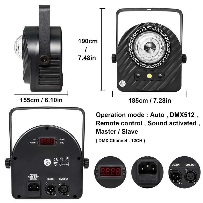 LUCES LED DJ MIXTO ESTRELLAS FLORES PROFESIONAL RONDON - 8