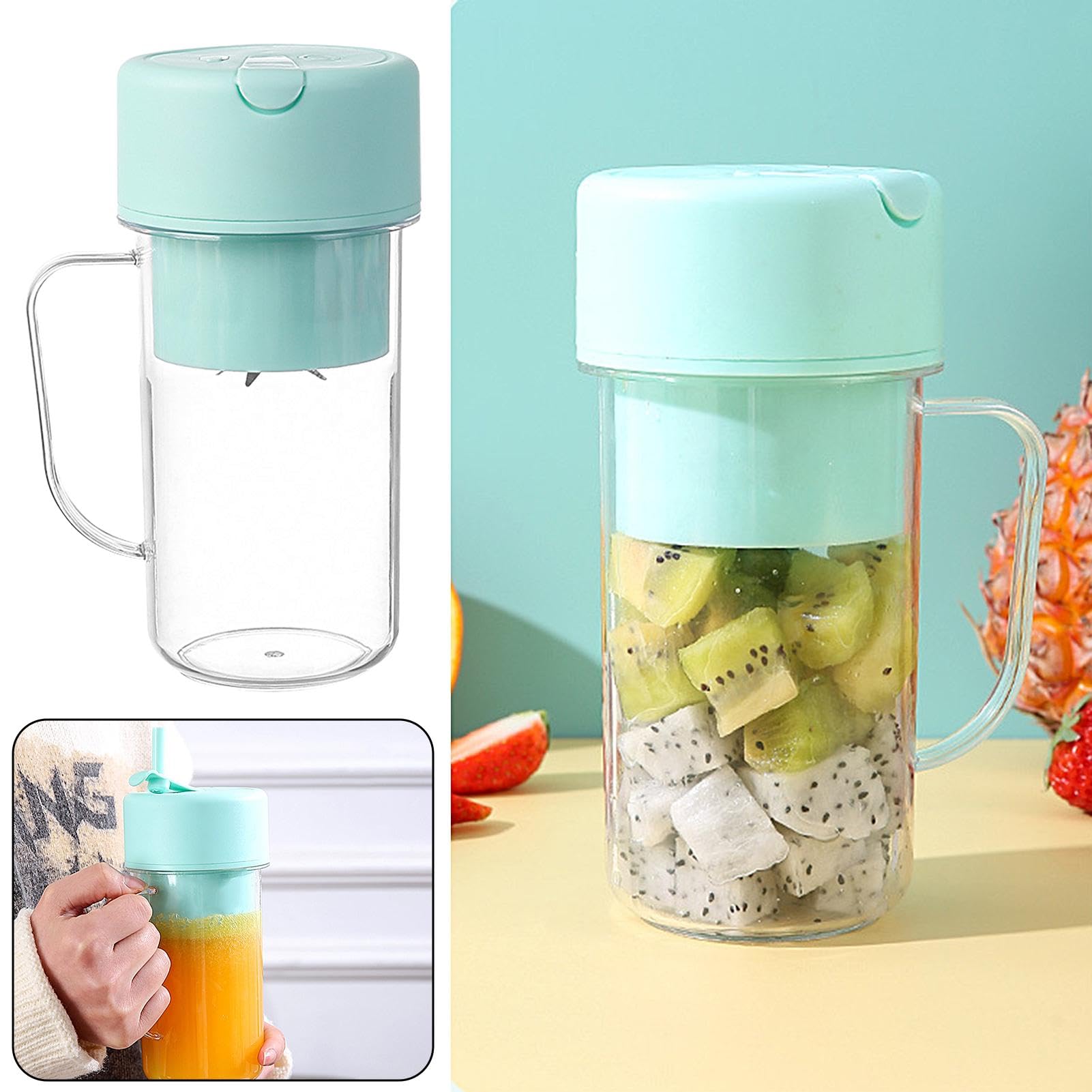 LICUADORA PORTATIL MULTIUSO MEZCLADORA JUGOS VERDURAS RONDON - 6