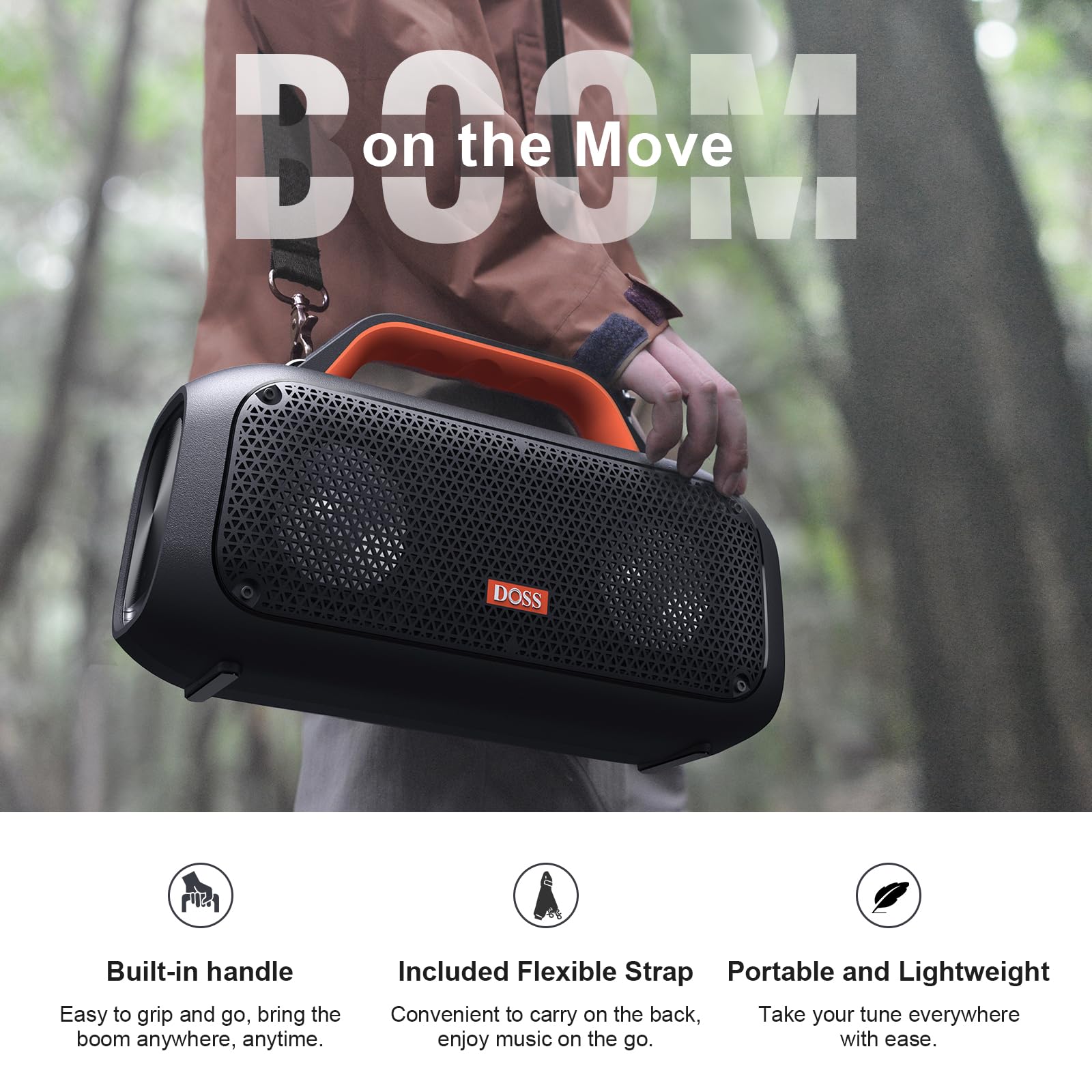 PARLANTE BLUETOOTH 100HC PORTATIL AUDIO CALIDAD MUSICA RONDON - 3