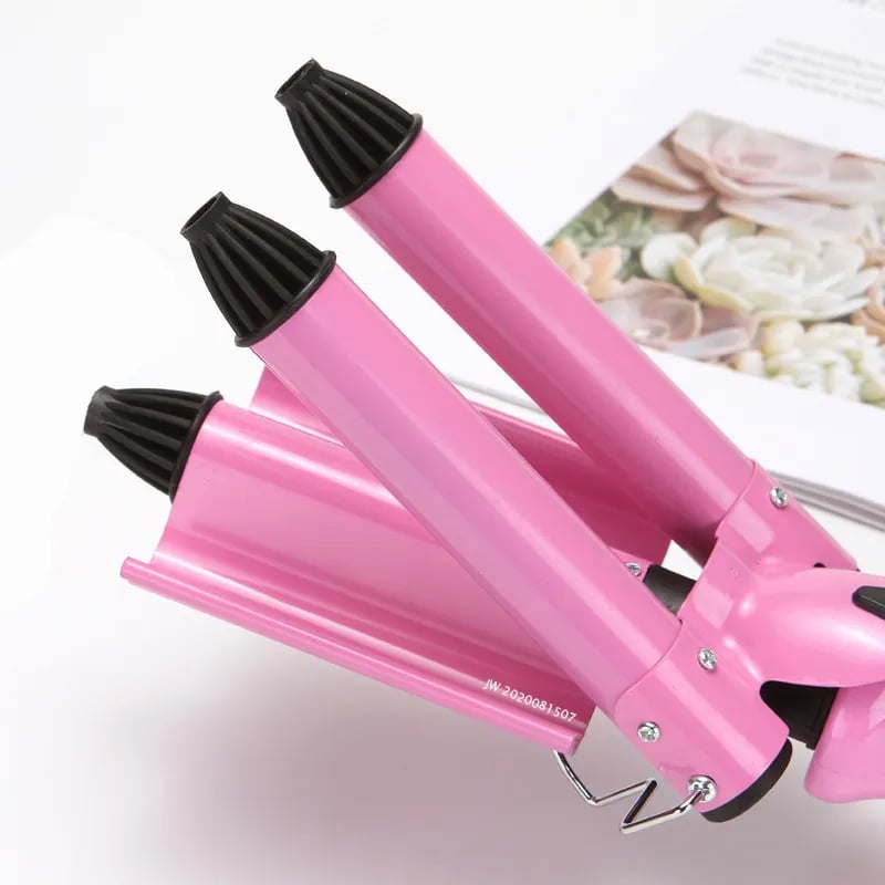 RIZADORA ONDULADORA CABELLO RIZOS 3 TUBOS BELLEZA RONDON - 1