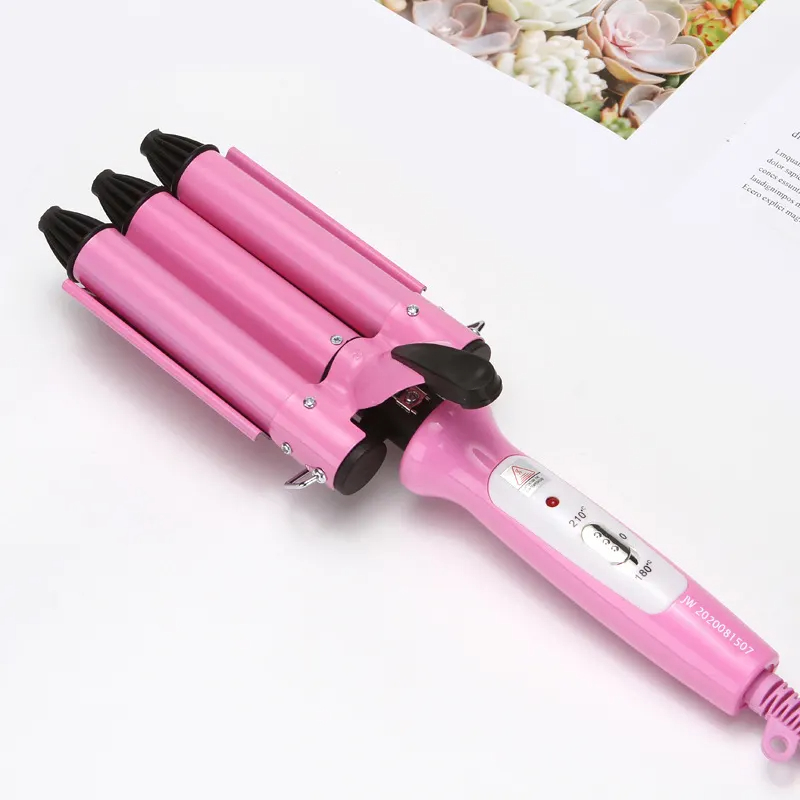 RIZADORA ONDULADORA CABELLO RIZOS 3 TUBOS BELLEZA RONDON - 5