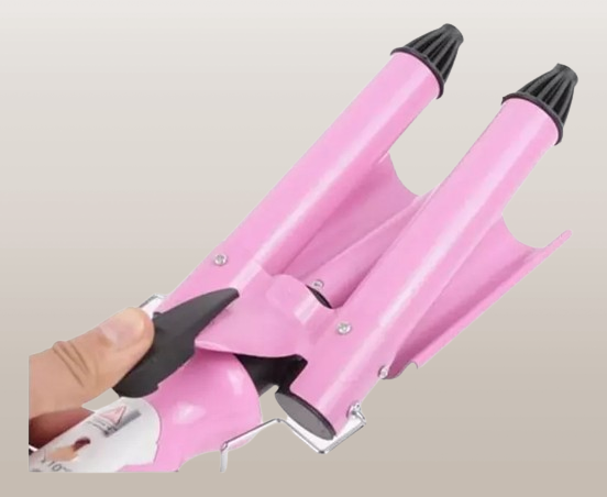 RIZADORA ONDULADORA CABELLO RIZOS 3 TUBOS BELLEZA RONDON - 6