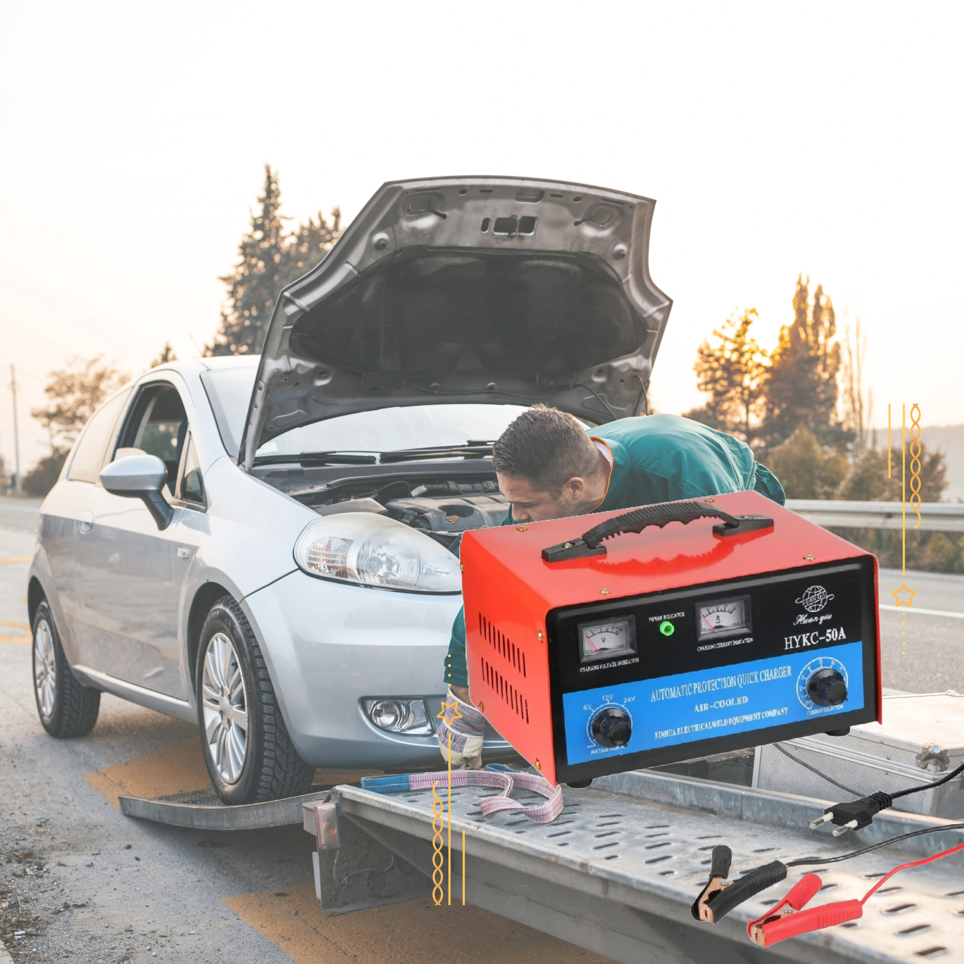 CARGADOR BATERÍA AUTO FERMAX CAMIÓN UNIVERSAL SOLUCION RONDON - 6