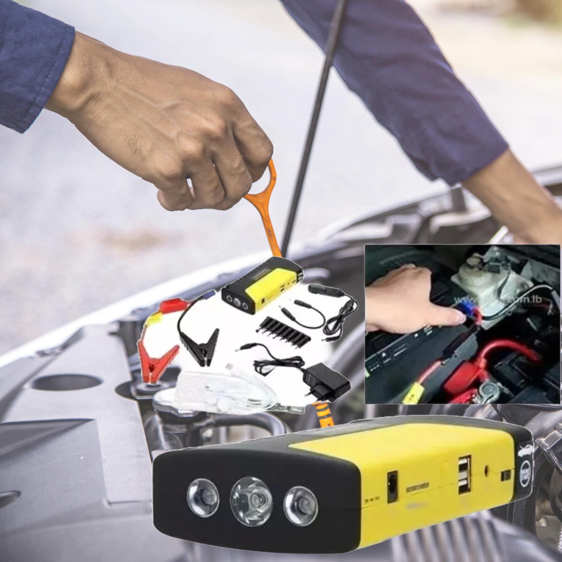 INICIADOR BATERIA VEHICULO FERMAX EMERGENCIA PORTABLE RONDON - 8