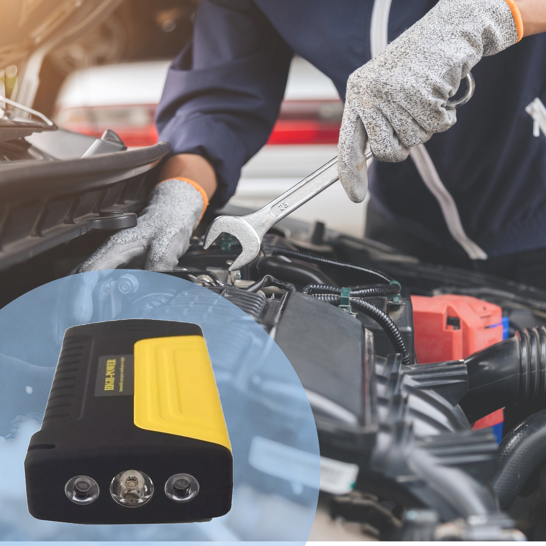 INICIADOR BATERIA VEHICULO FERMAX EMERGENCIA PORTABLE RONDON - 9