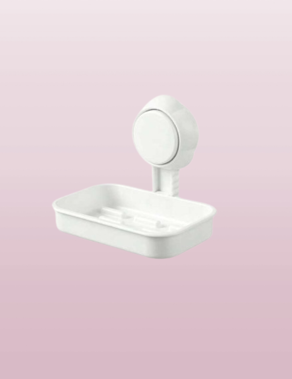 JABONERA PAKEWAY SOPORTE JABÓN VENTOSA MONTADA CAJA BAÑO RONDON - 5