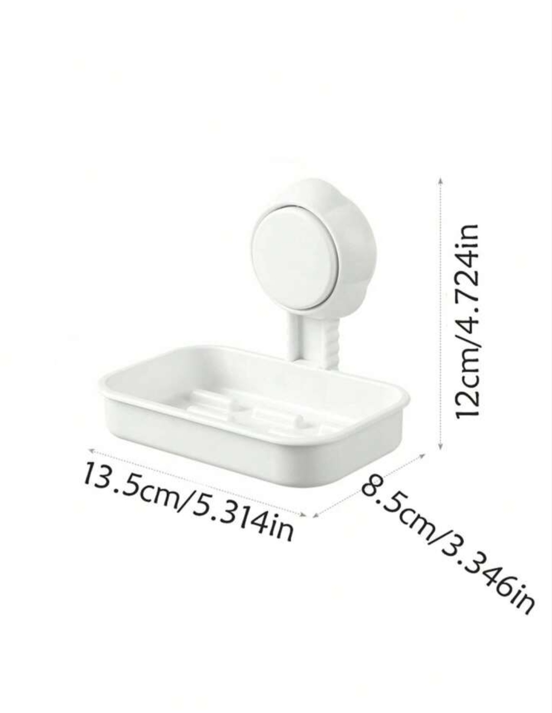 JABONERA PAKEWAY SOPORTE JABÓN VENTOSA MONTADA CAJA BAÑO RONDON - 6
