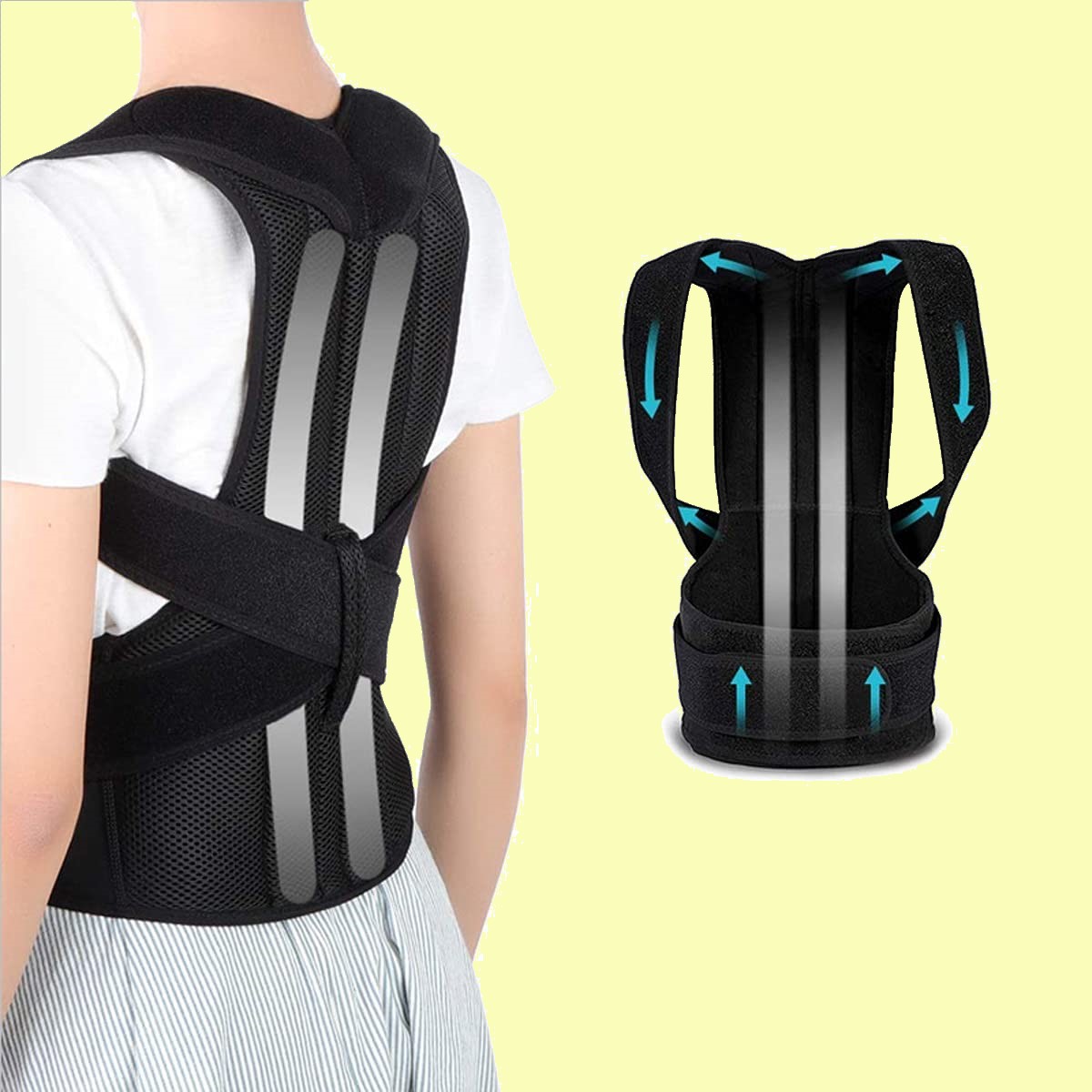 FAJA CORRECTORA POSTURA ESPALDA AJUSTABLE ALIVIO RONDON - 4