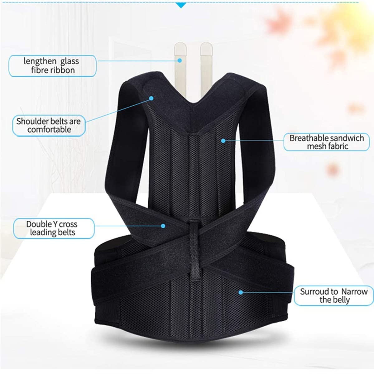 FAJA CORRECTORA POSTURA ESPALDA AJUSTABLE ALIVIO RONDON - 5