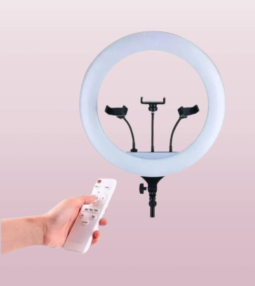 ARO LUZ PALMERS RGB SOPORTE TELÉFONO ILUMINACION DIVERTIDAD RONDON - 7