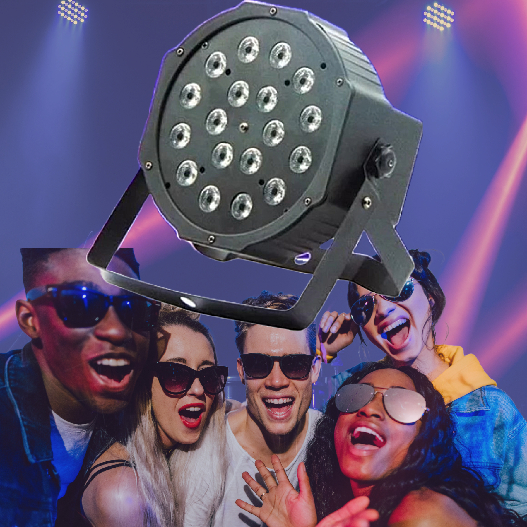 LUZ PAR LED RGB DMX ESCENARIO DISCOTECA DJ PARTY RONDON - 3