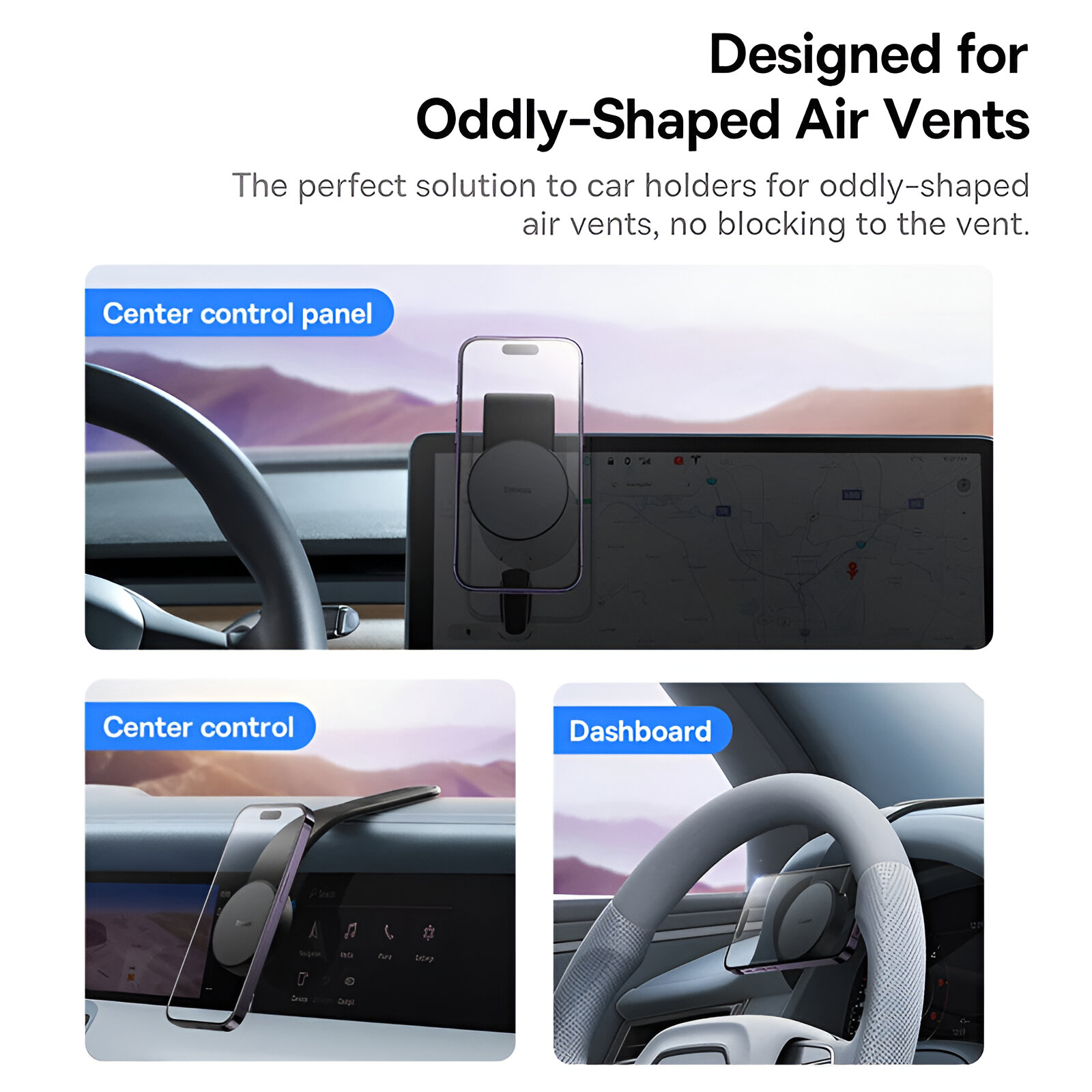 SOPORTE MAGNETICO CELULAR VEHICULO BASE PLEGABLE RONDON - 3