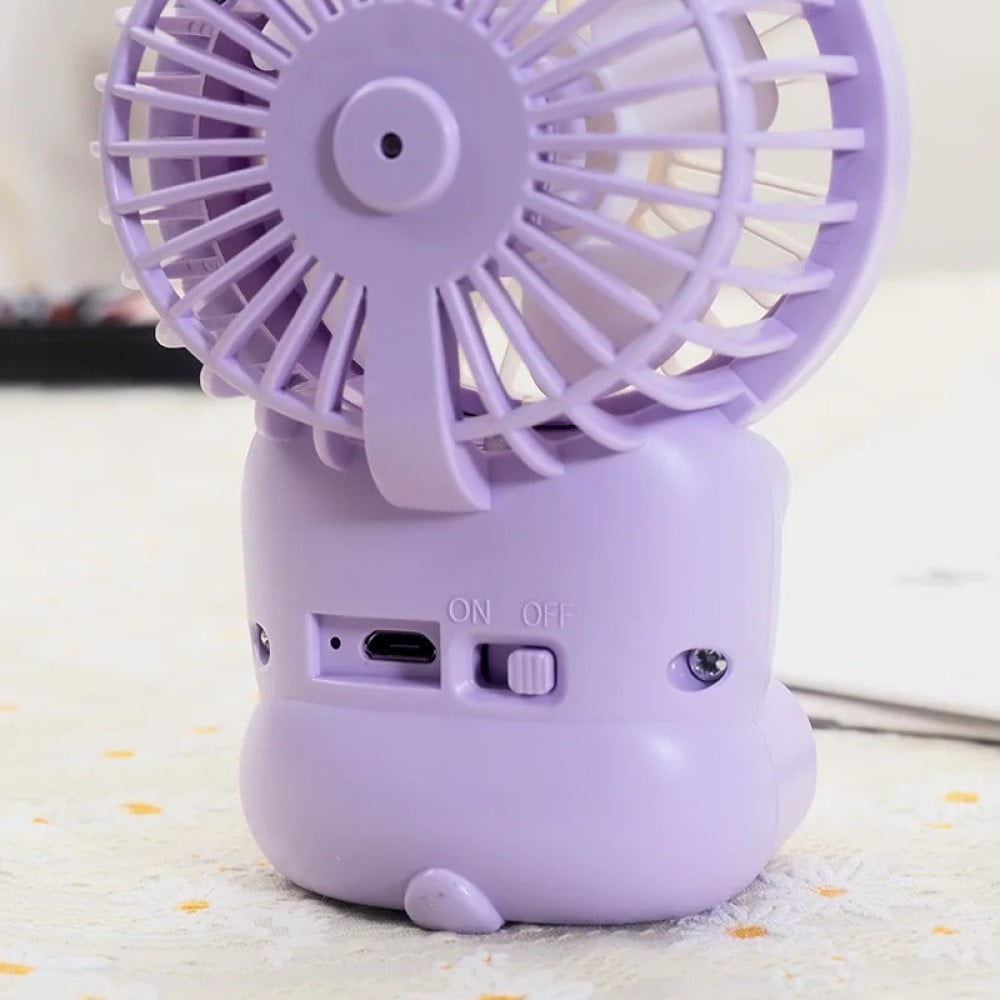 MINI VENTILADOR USB RECARGABLE PORTATIL CON LUCES LED RONDON - 3