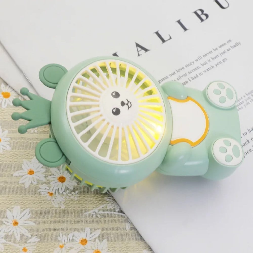 MINI VENTILADOR USB RECARGABLE PORTATIL CON LUCES LED RONDON - 4