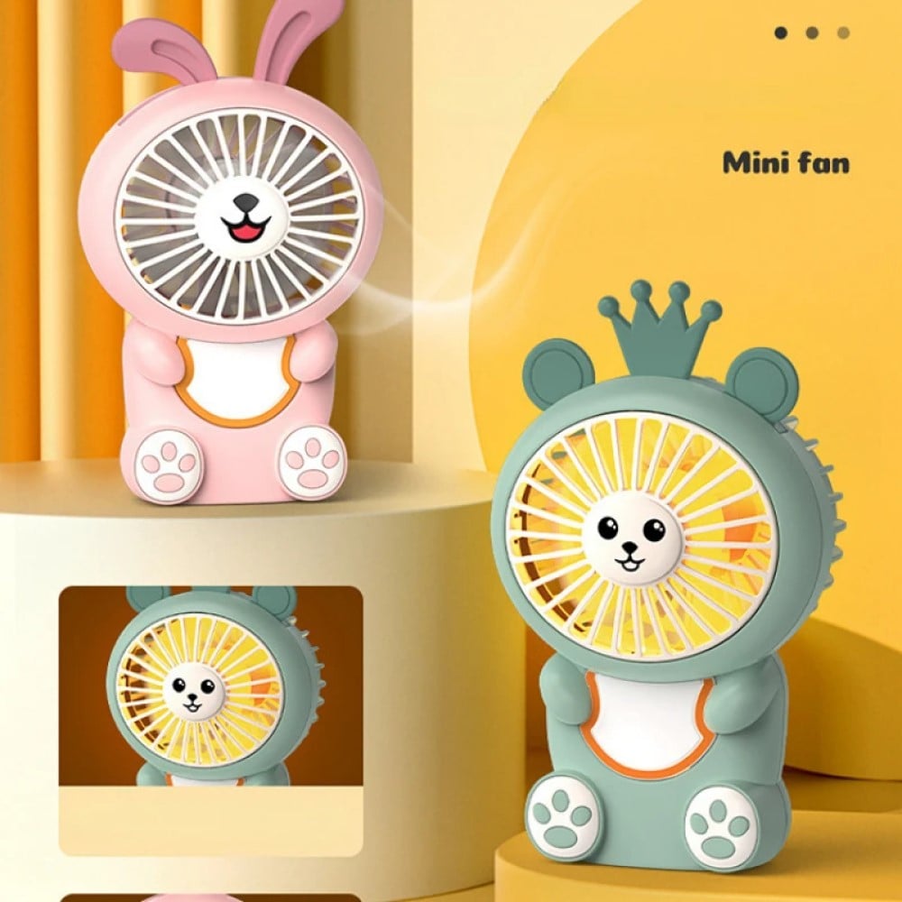 MINI VENTILADOR USB RECARGABLE PORTATIL CON LUCES LED RONDON - 5