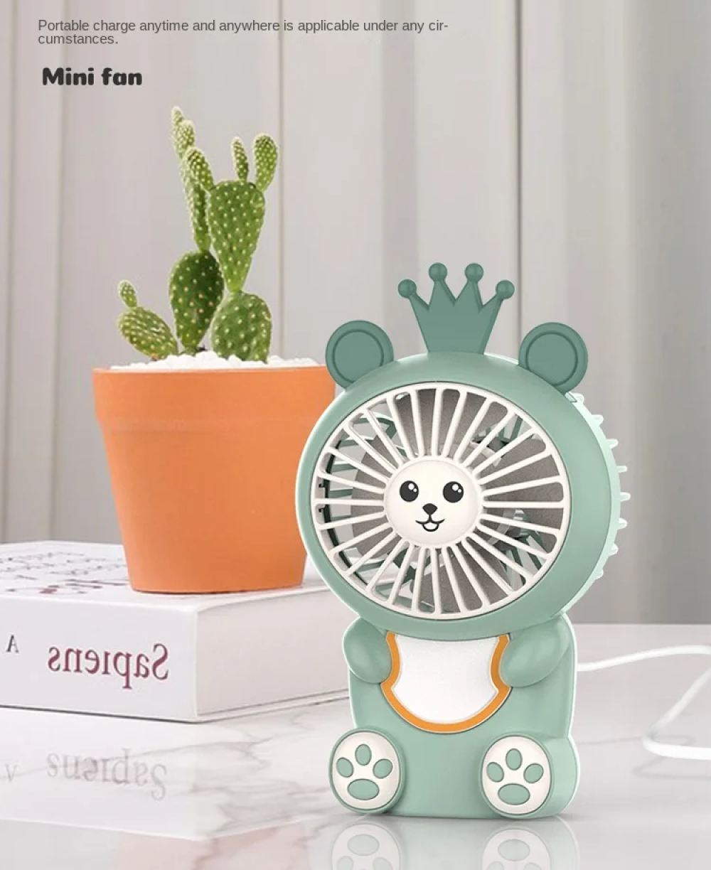 MINI VENTILADOR USB RECARGABLE PORTATIL CON LUCES LED RONDON - 6