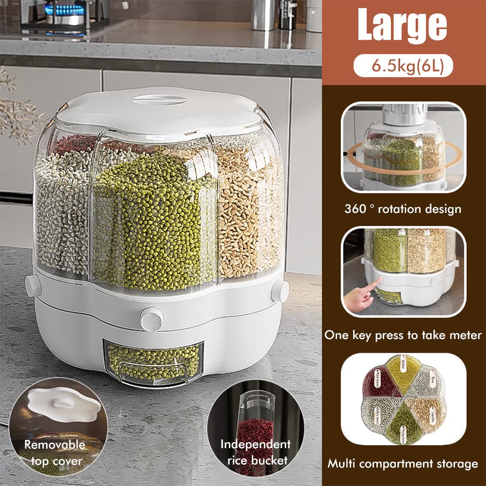 DISPENSADOR GRANOS CEREALES ALIMENTOS GIRATORIO RONDON - 5
